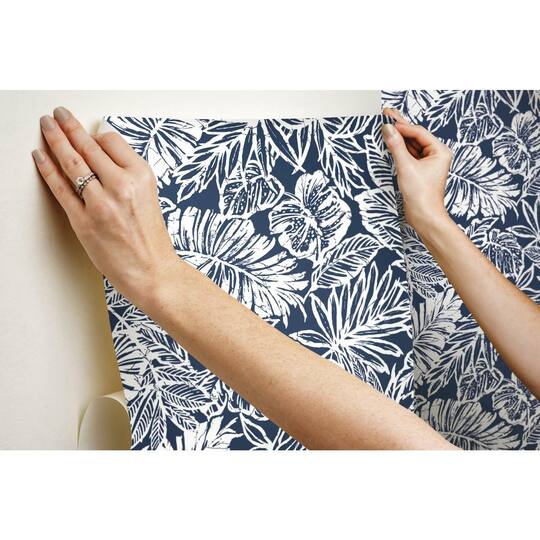 RoomMates Batik Tropical Leaf Peel & Stick Wallpaper